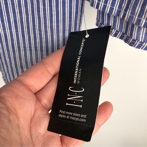 🆕 INC Boho Embroidered Off Shoulder Flare Sleeve Top 2X NWT - Picture 5 of 7